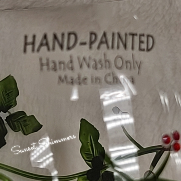 2pc Sparkly Rhinestone Holly Berry Christmas Cocktail Sangria Wine Glass Set New - Picture 5 of 11